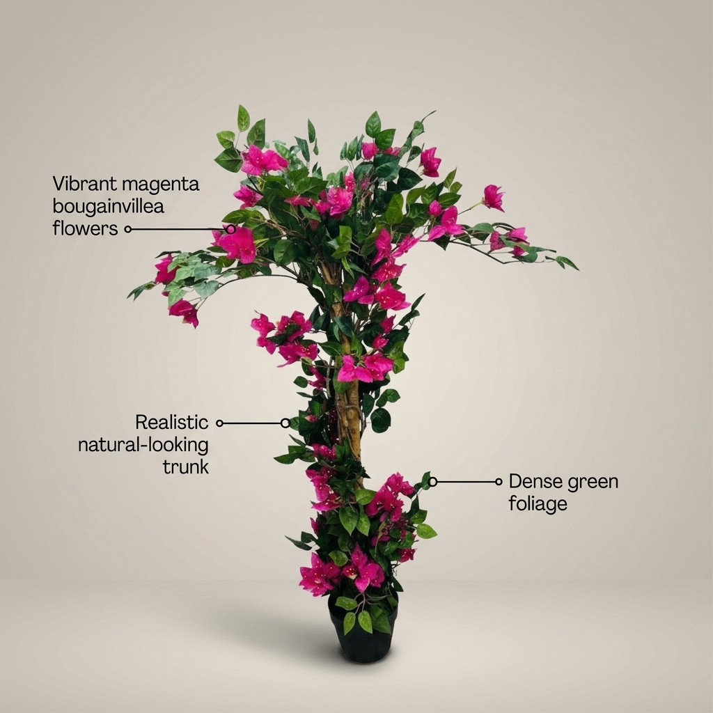 Artificial Pink Bougainvillea Tree 130cm detail 5