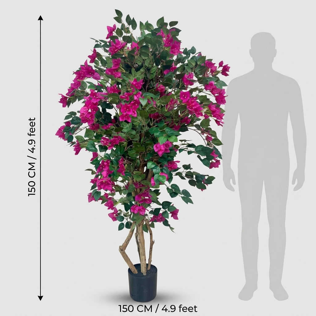 Artificial Pink Bougainvillea Tree 150cm detail 3