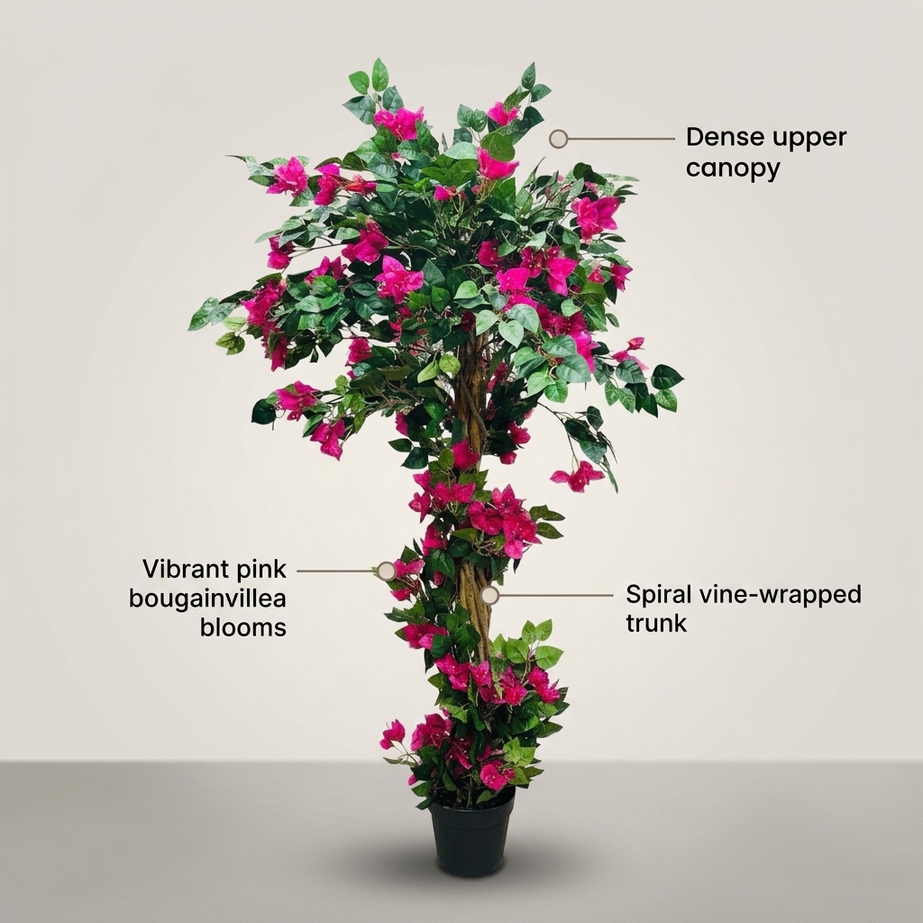 Artificial Pink Bougainvillea Tree 170cm detail 5