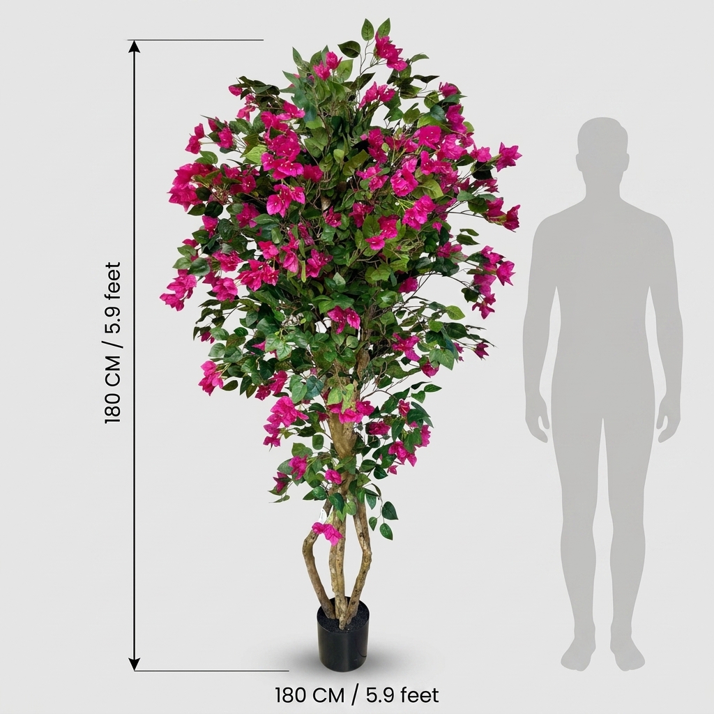 Artificial Pink Bougainvillea Tree 180cm detail 3