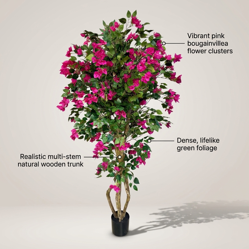 Artificial Pink Bougainvillea Tree 180cm detail 5