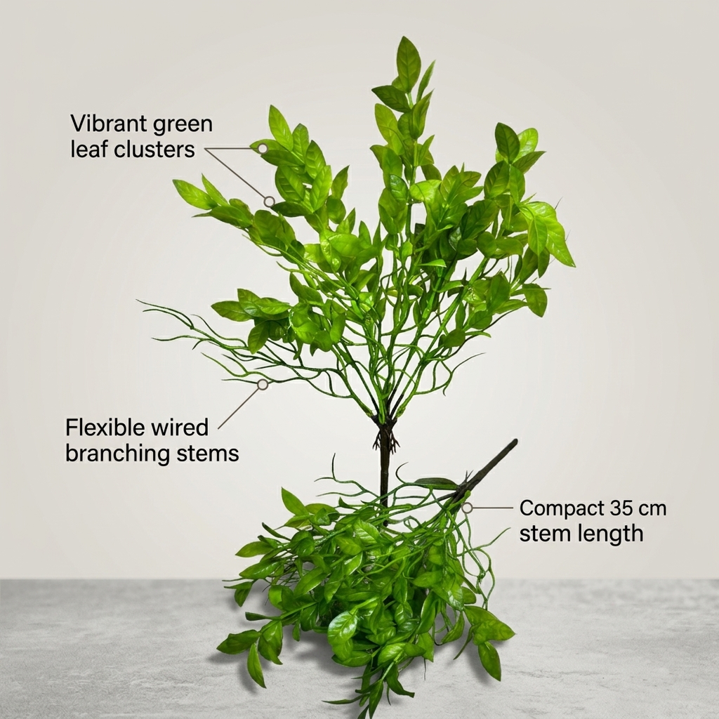 Premium Faux Olive Leaf Bunch 45cm detail 5