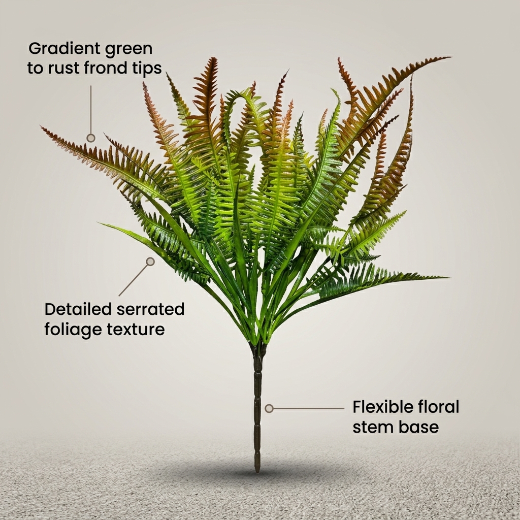 Decorative Faux Foliage Bush 35cm detail 5