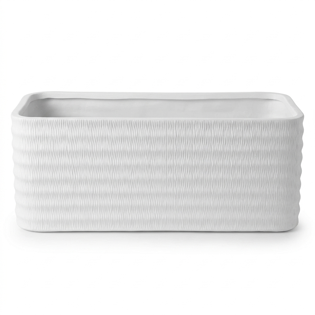 80cm Rectangular Fiber Pot Planter