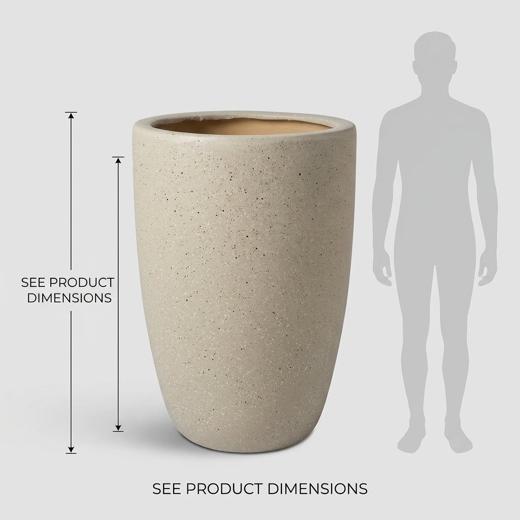 Elegant Square Ceramic Planter CP125 detail 3