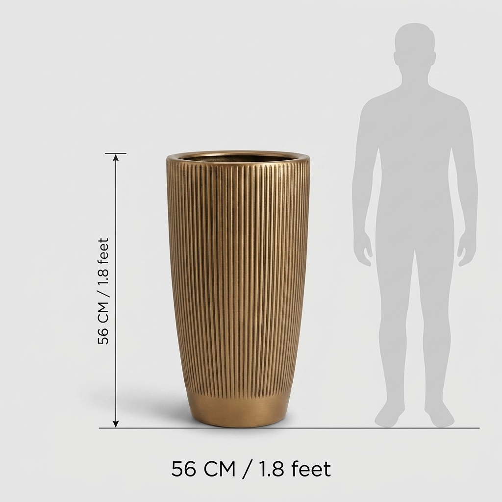 CP131 Textured Ceramic Planter 60cm detail 3