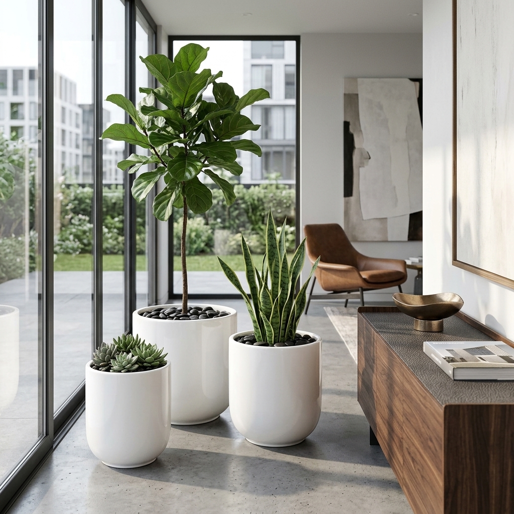 CP19 Cubic Modern Ceramic Pot Set detail 4