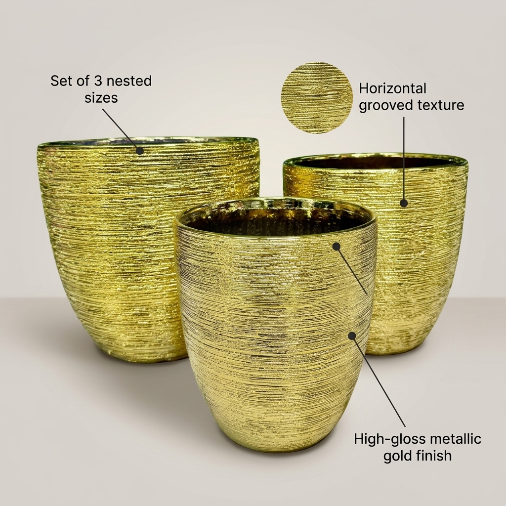 Contemporary Round Ceramic Pot CP211 detail 5