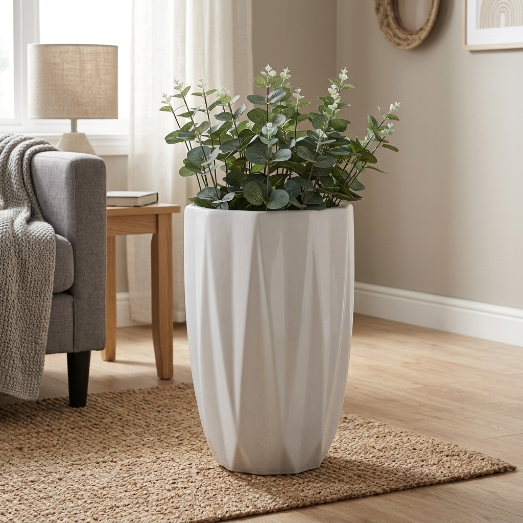 CP223 Modern Tapered Ceramic Pot Trio detail 2