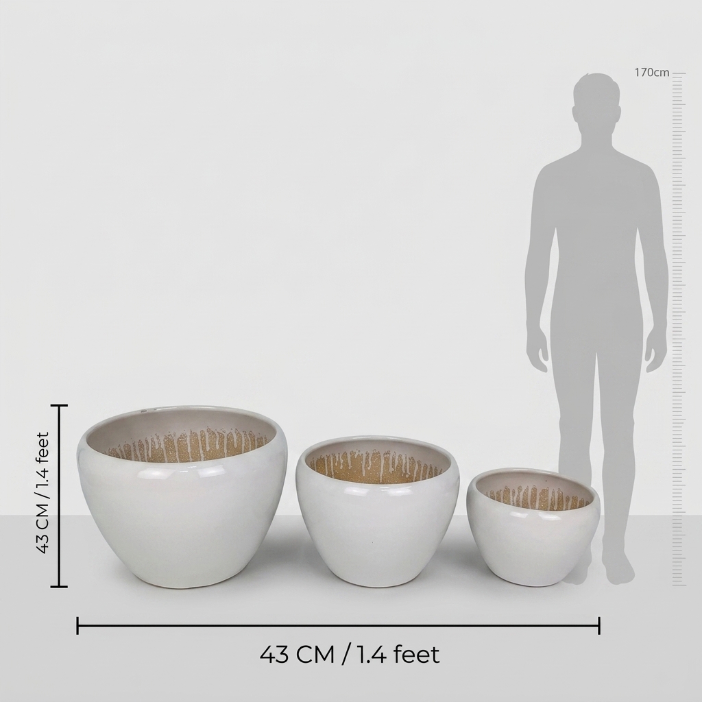 Modern Minimalist Ceramic Planter CP225 detail 3
