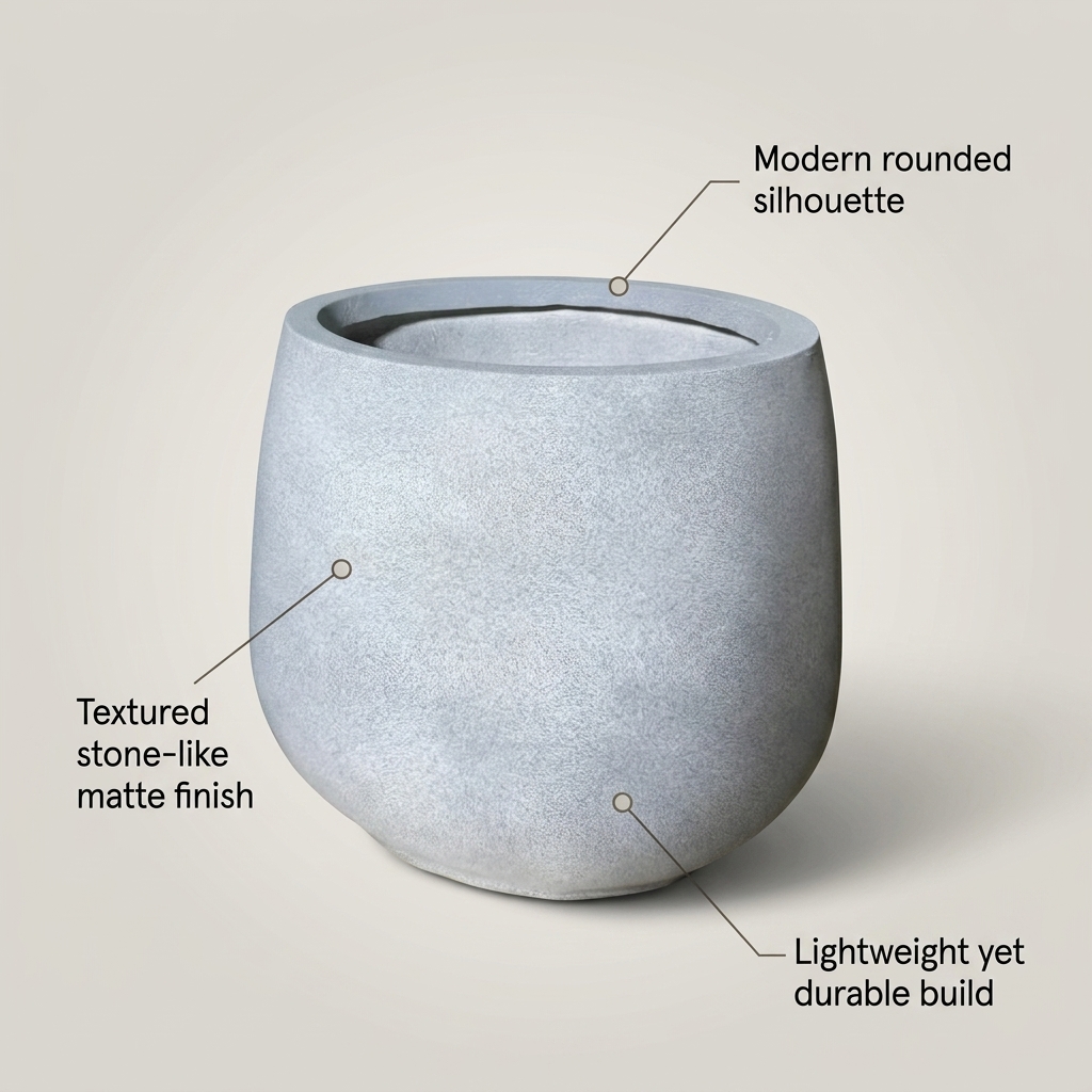 Low Cube Fiber Pot CP248 detail 5