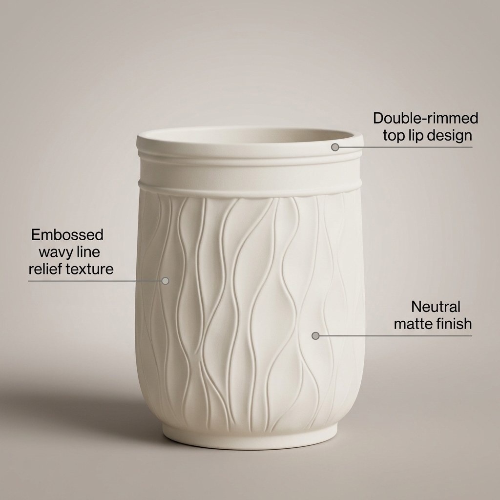 CP38 Contemporary Fiber Planter Pot detail 5