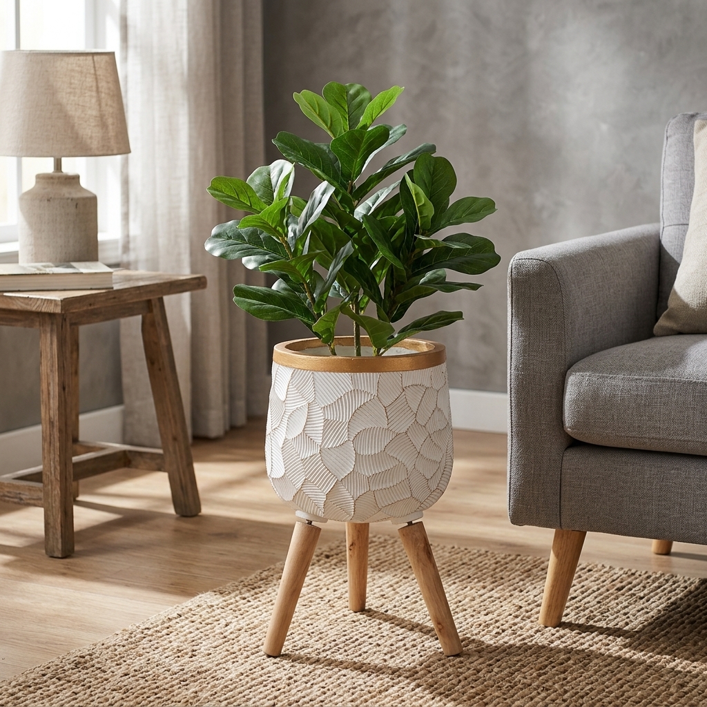 CP39 Low Square Fiber Pot detail 2