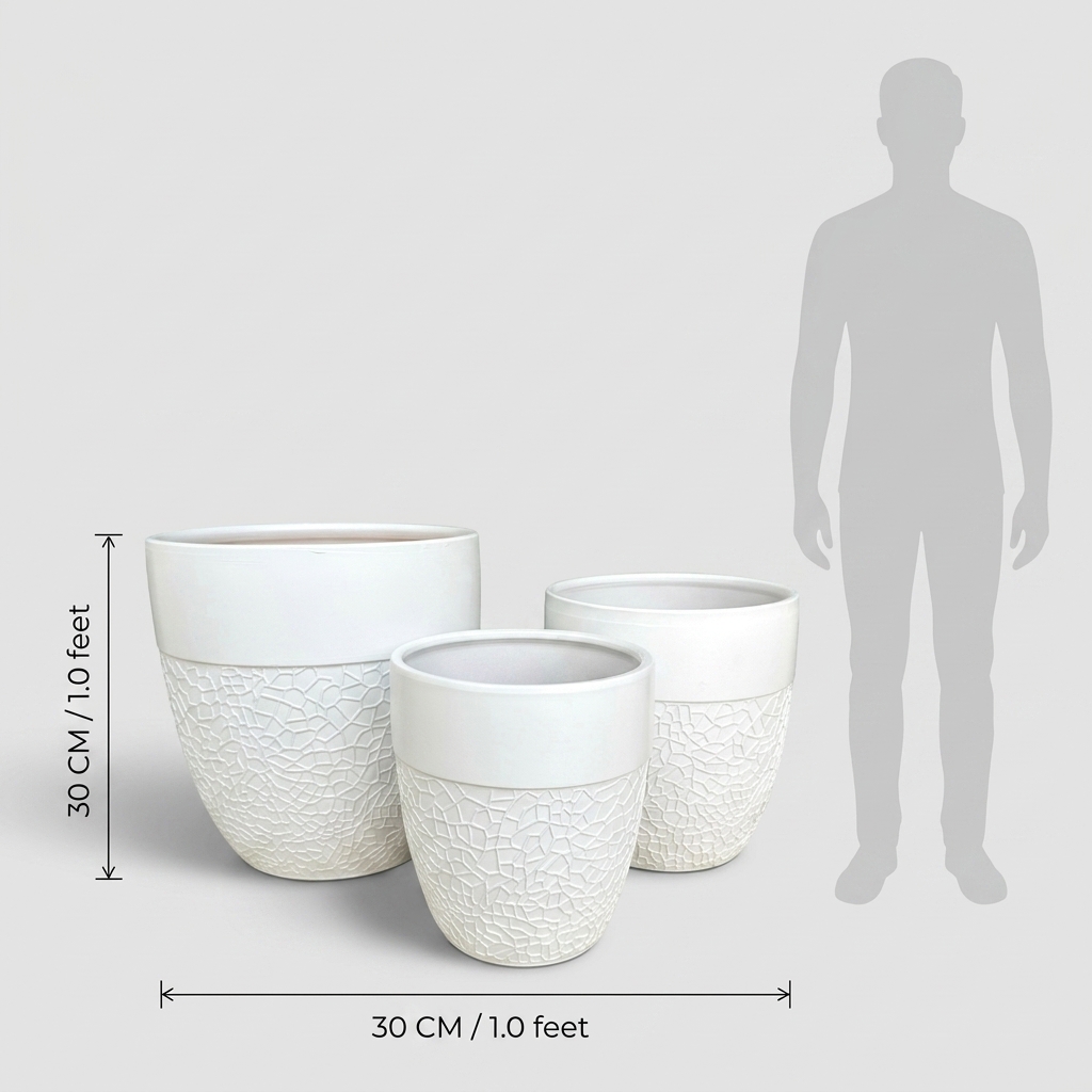 CP601 Heavy-Duty Cube Ceramic Planter Set detail 3
