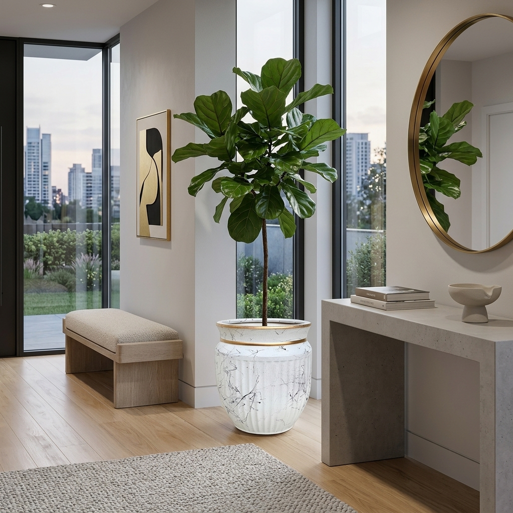 CP638 Elegant Tapered Ceramic Pot 60cm detail 4