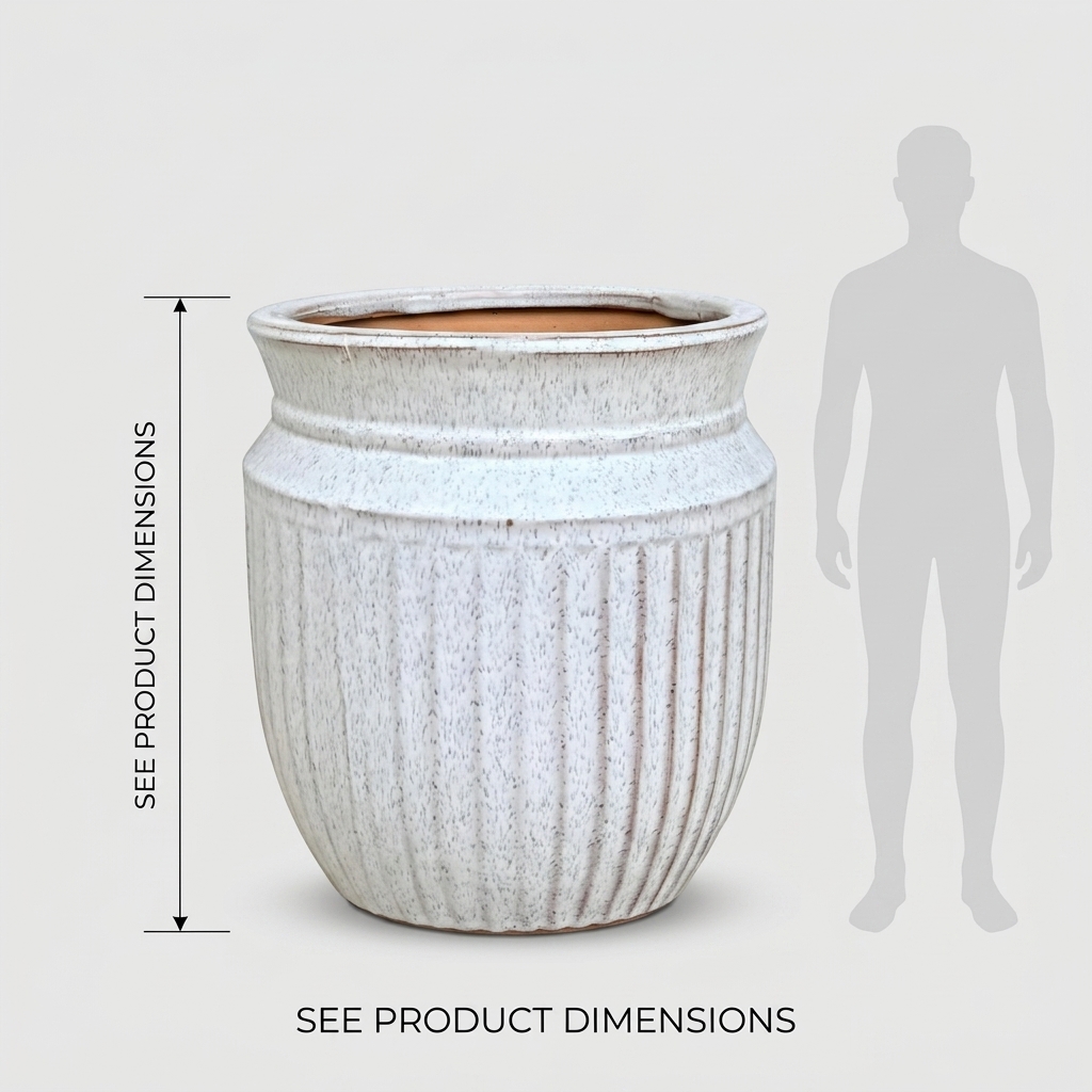 60cm Modern Ceramic Planter detail 3