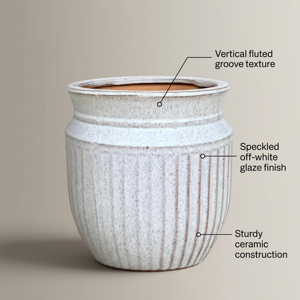 60cm Modern Ceramic Planter detail 5