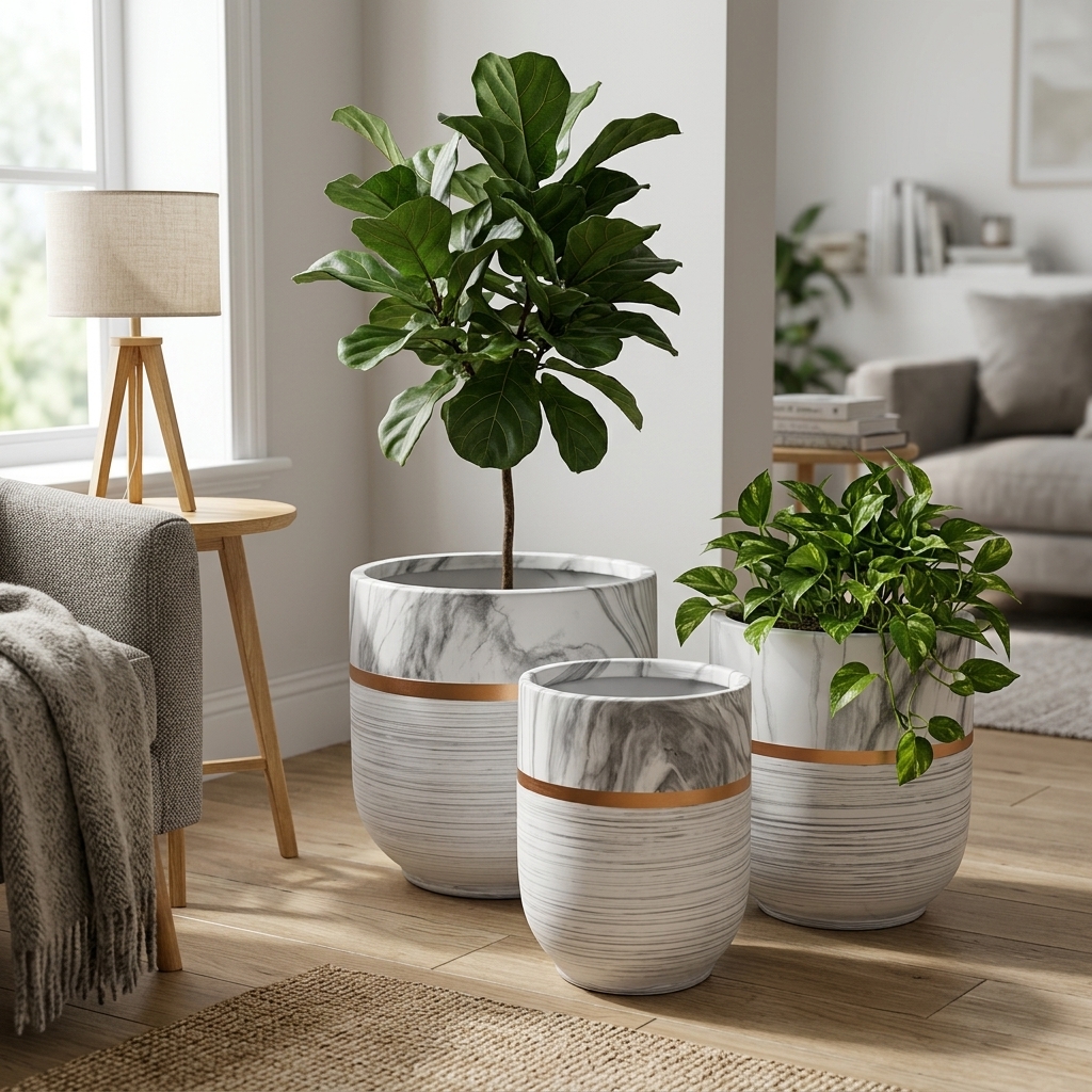 CP63 Textured Ceramic Planter Pot detail 2