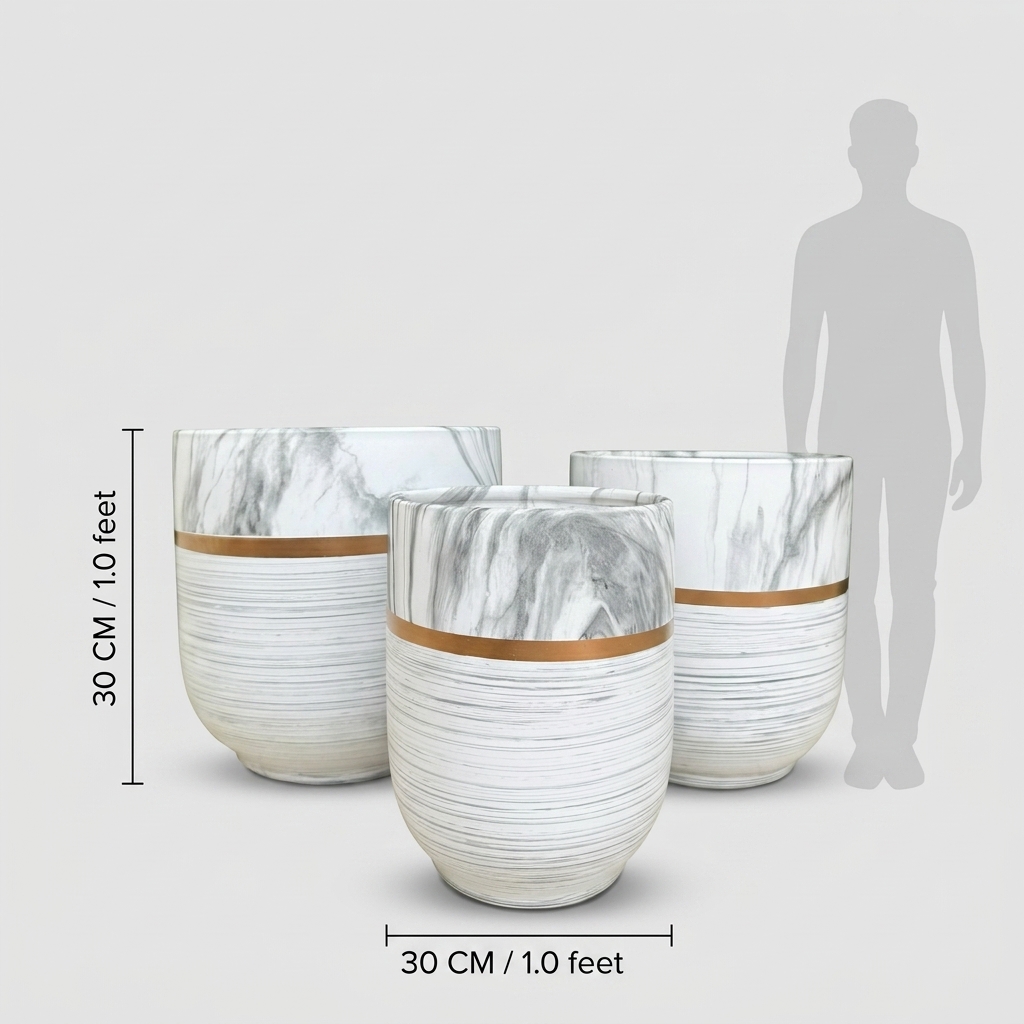 CP63 Textured Ceramic Planter Pot detail 3