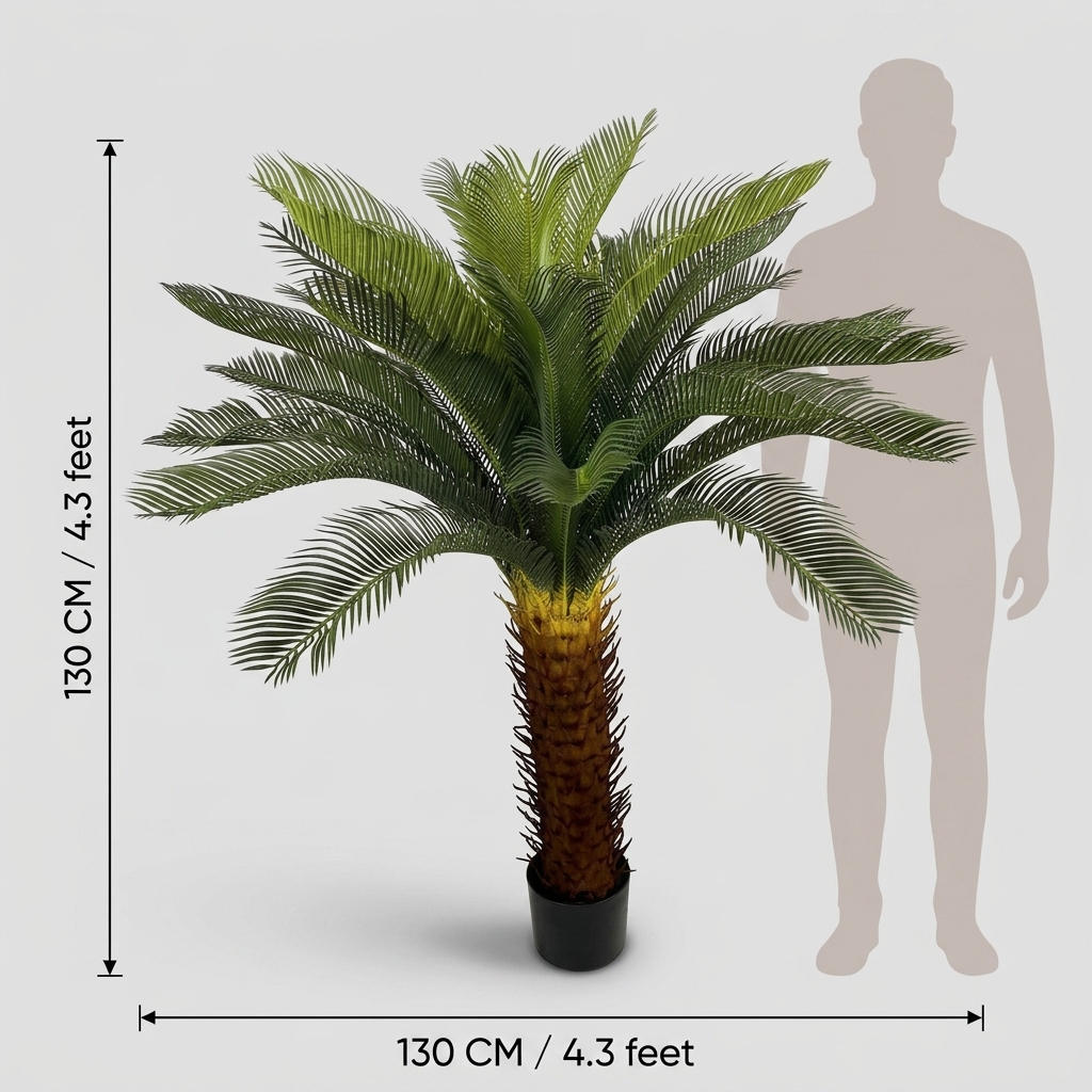 Artificial Cycas Palm Plant 130cm detail 3
