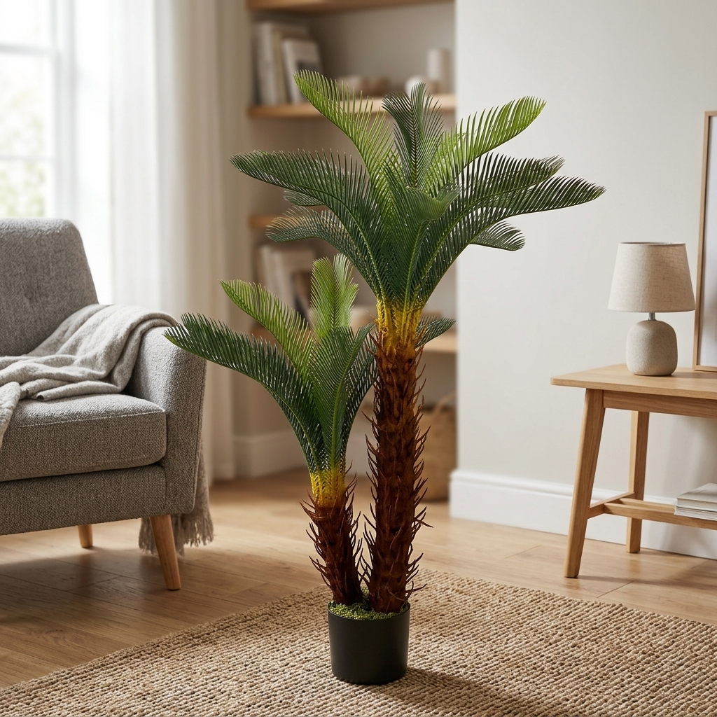 Artificial Cycas Palm 150cm - 24 Leaves detail 2