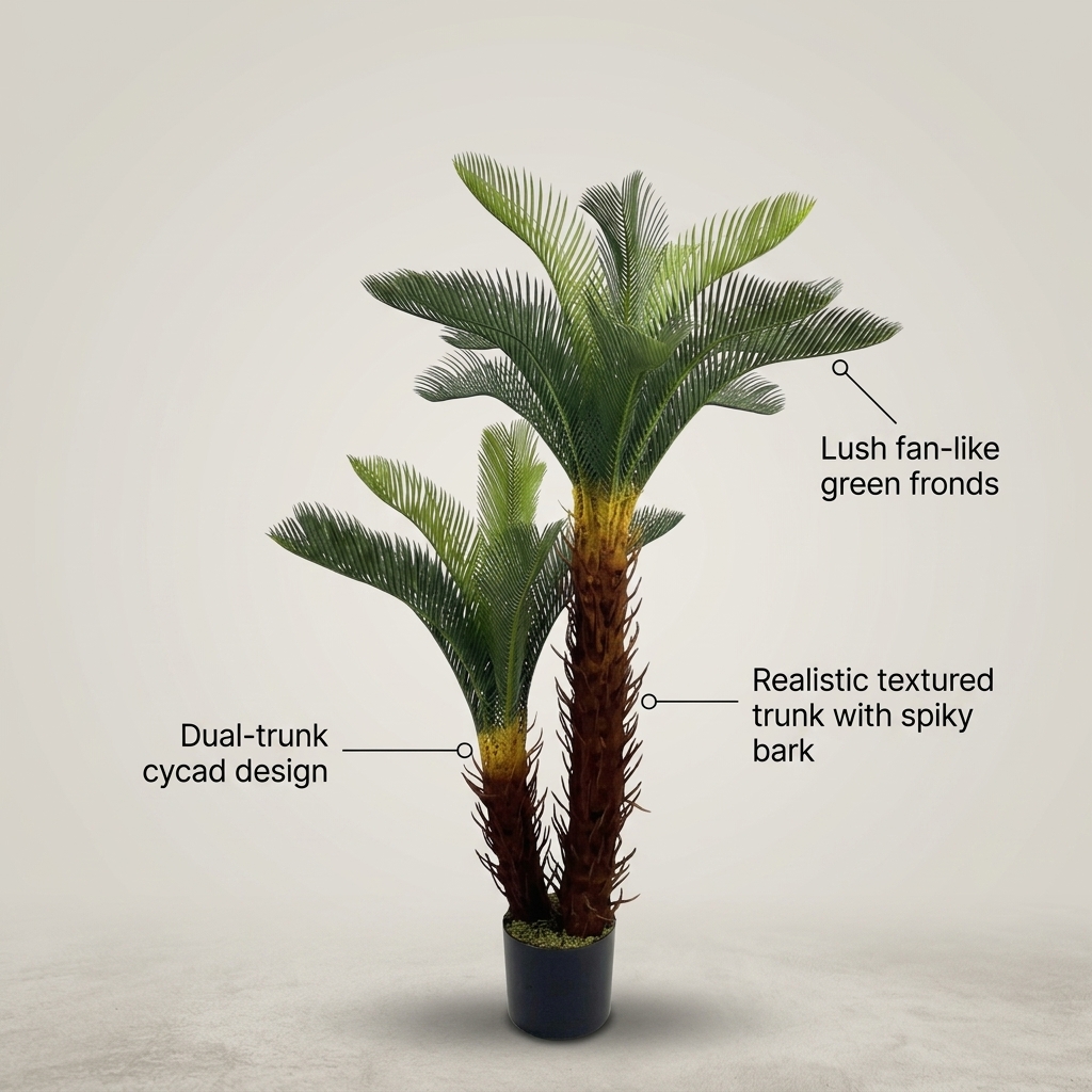 Artificial Cycas Palm 150cm - 24 Leaves detail 5