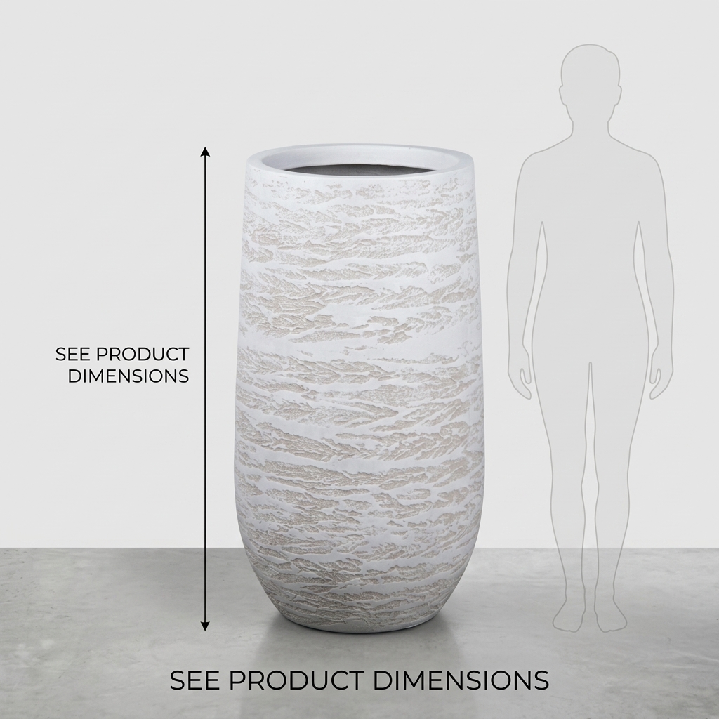 Tapered Tall Fiber Pot FVC14 detail 3