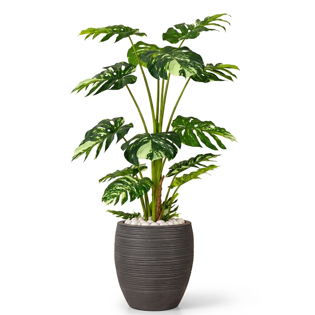 Custom Faux Palm Planter Box
