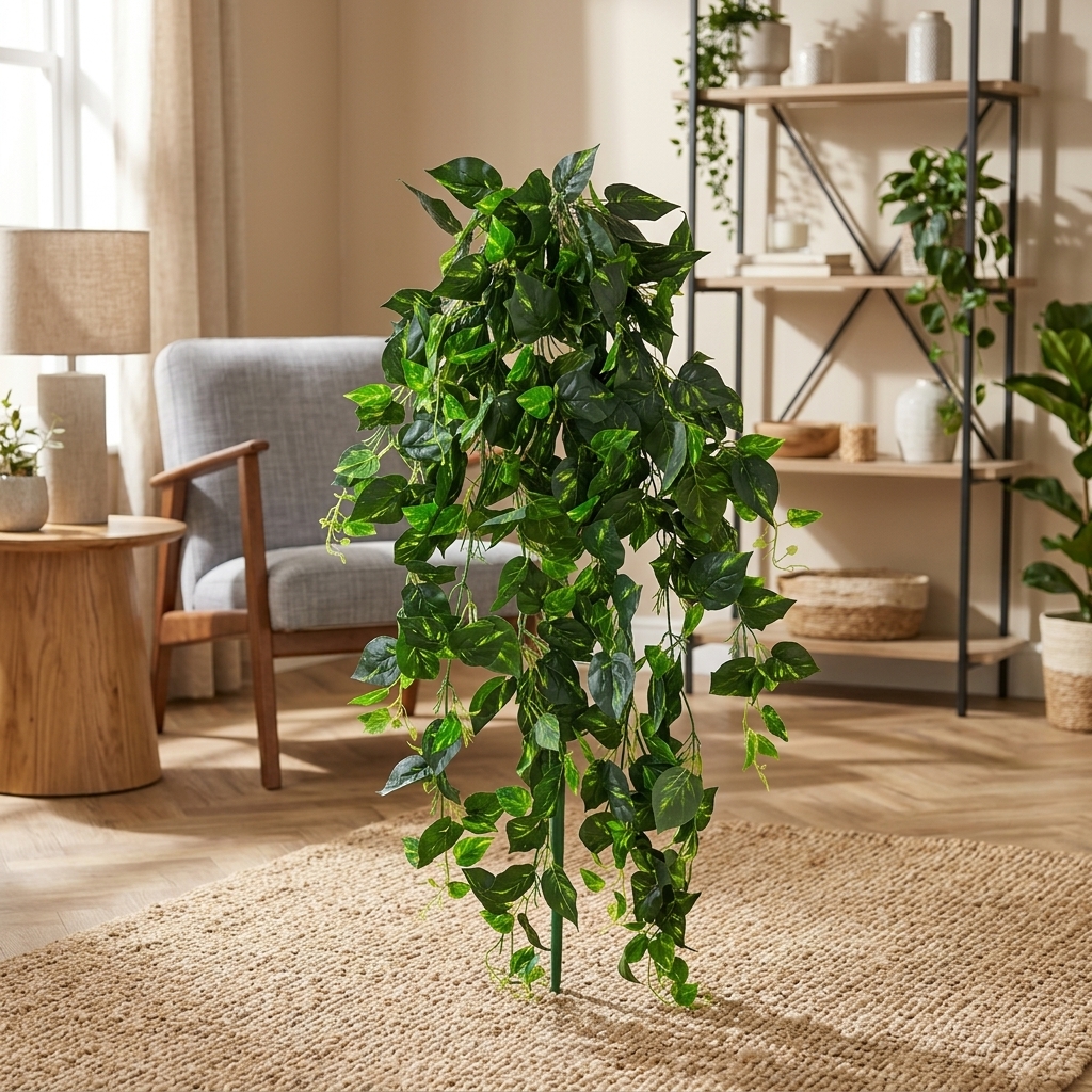 Artificial Hanging Pothos Vine 100cm detail 2
