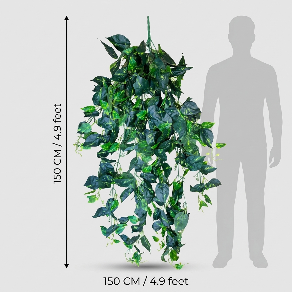 Artificial Hanging Pothos Vine 100cm detail 3