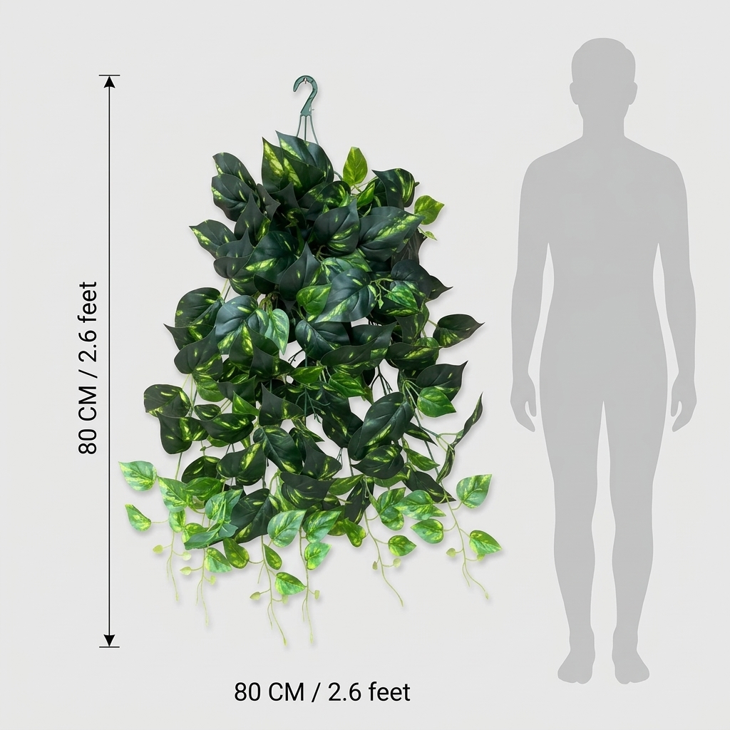Artificial Hanging Fern Plant 100cm detail 3
