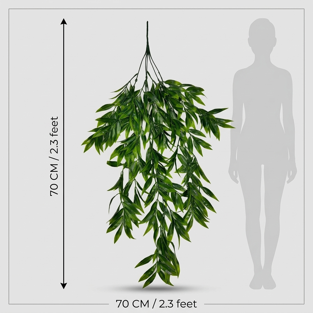 Artificial English Ivy Hanging Bush 85cm detail 3