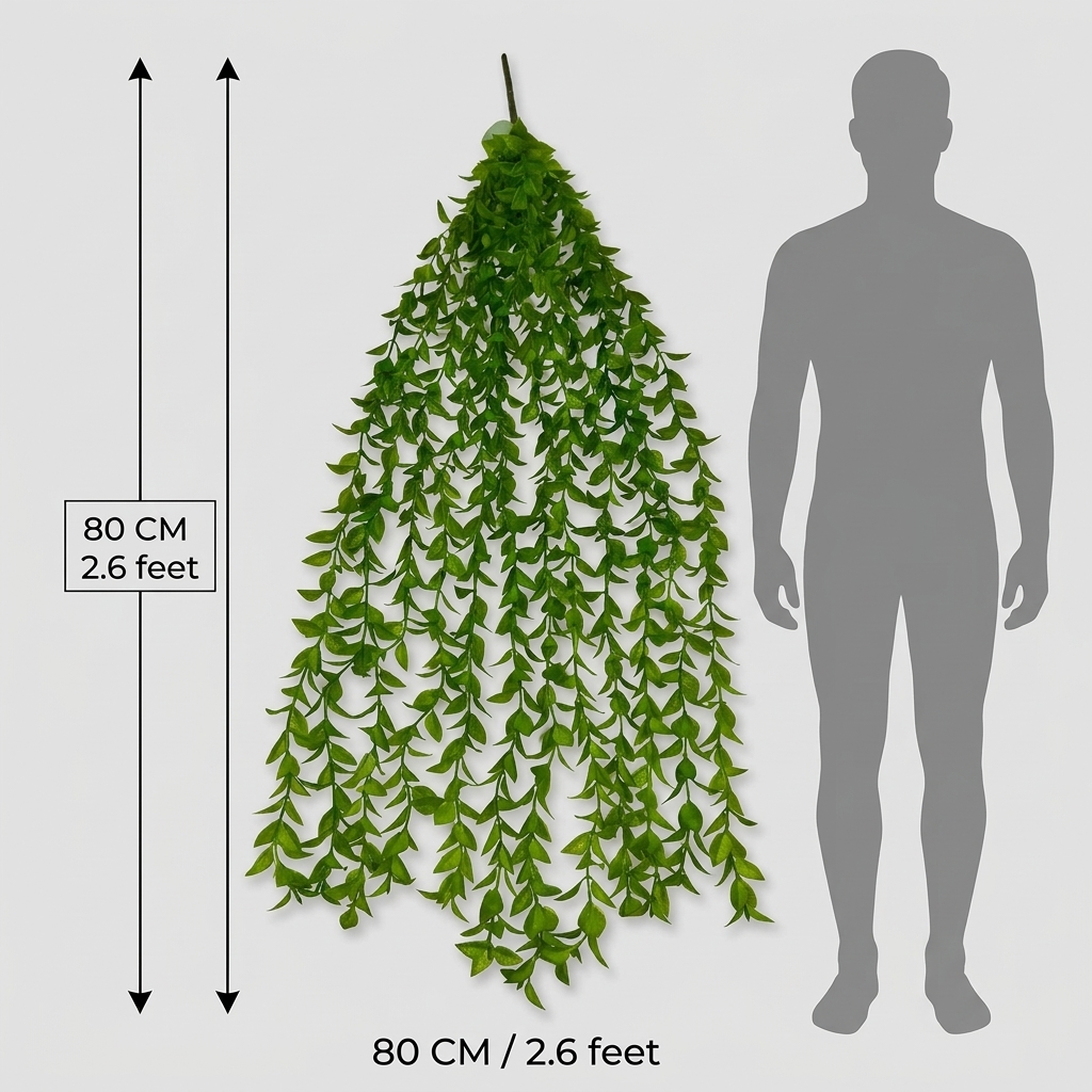 Artificial Boston Fern Hanging Bush 80cm detail 3