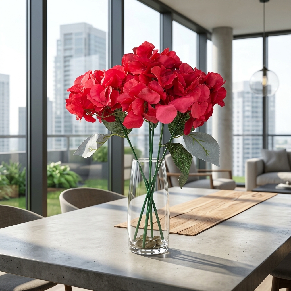 Artificial Classic Hydrangea Stem 95cm detail 4