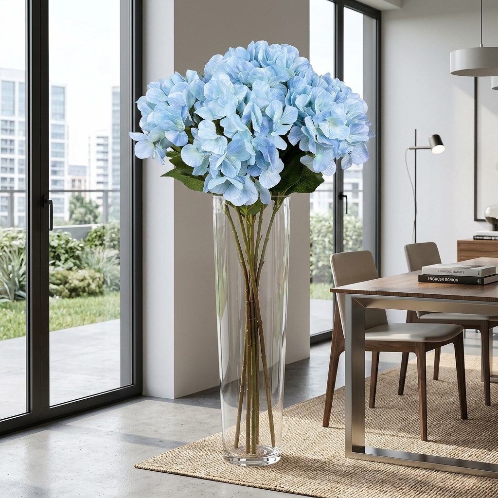 Artificial Premium Hydrangea Spray 95cm detail 4