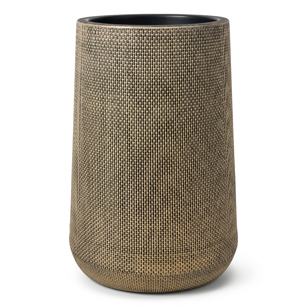 Gold Plastic Planter Pot 65cm