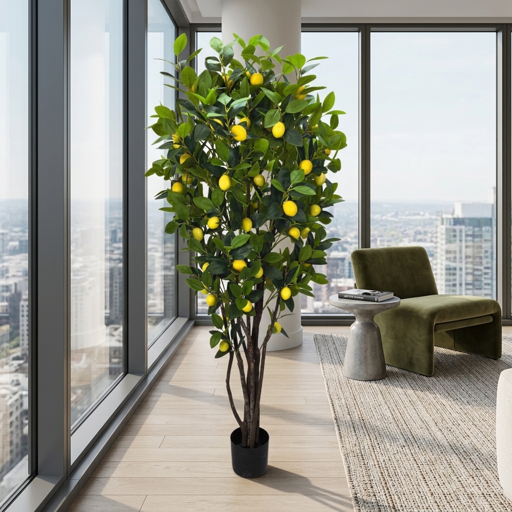 Artificial Lemon Tree 150cm detail 4