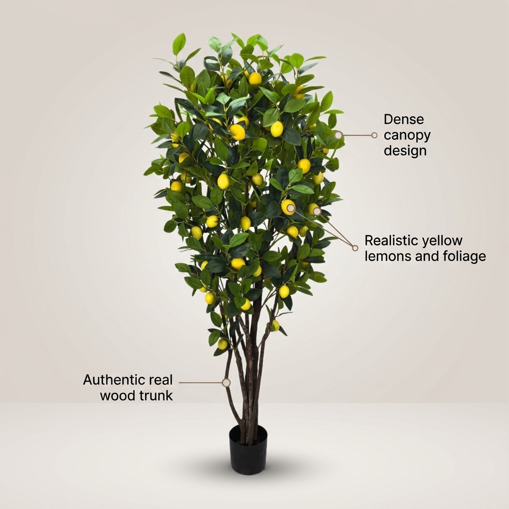 Artificial Lemon Tree 150cm detail 5