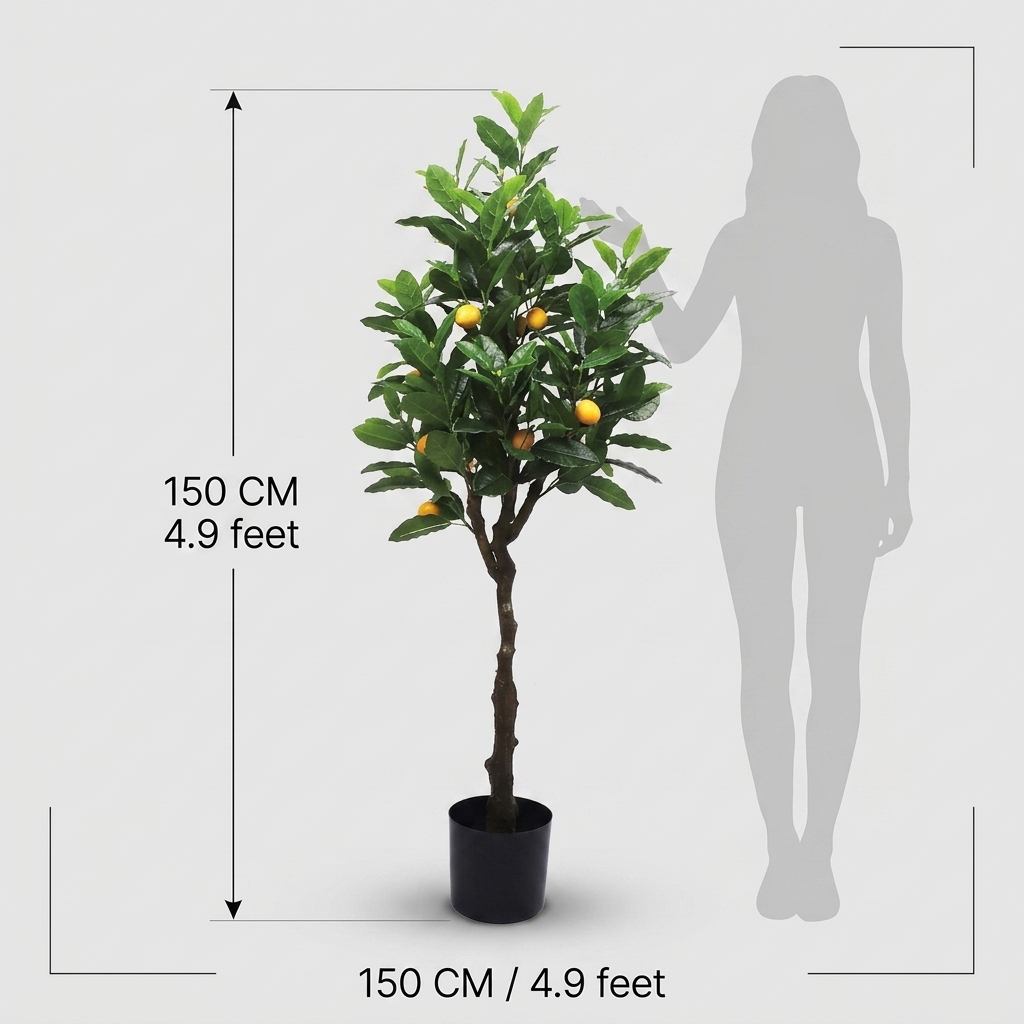 Artificial Lemon Tree with Fruit 150cm detail 3