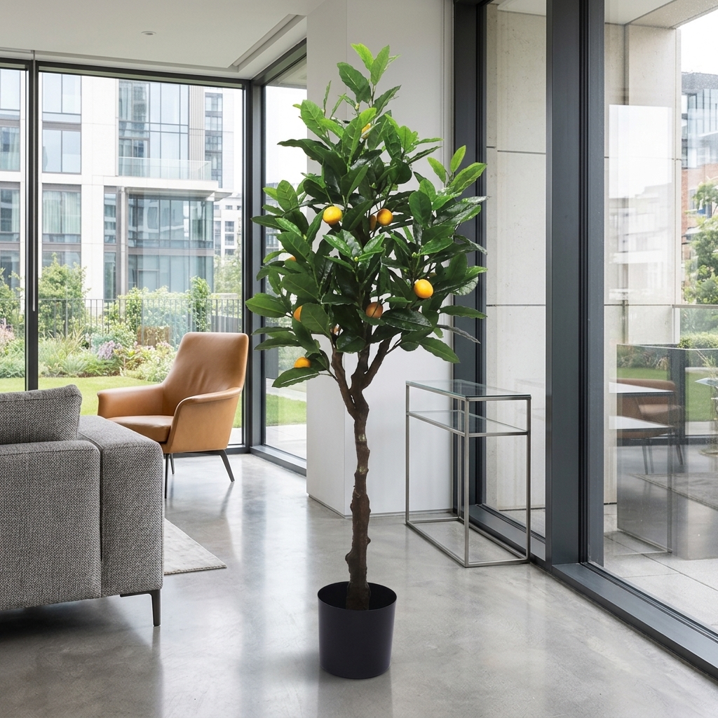 Artificial Lemon Tree with Fruit 150cm detail 4