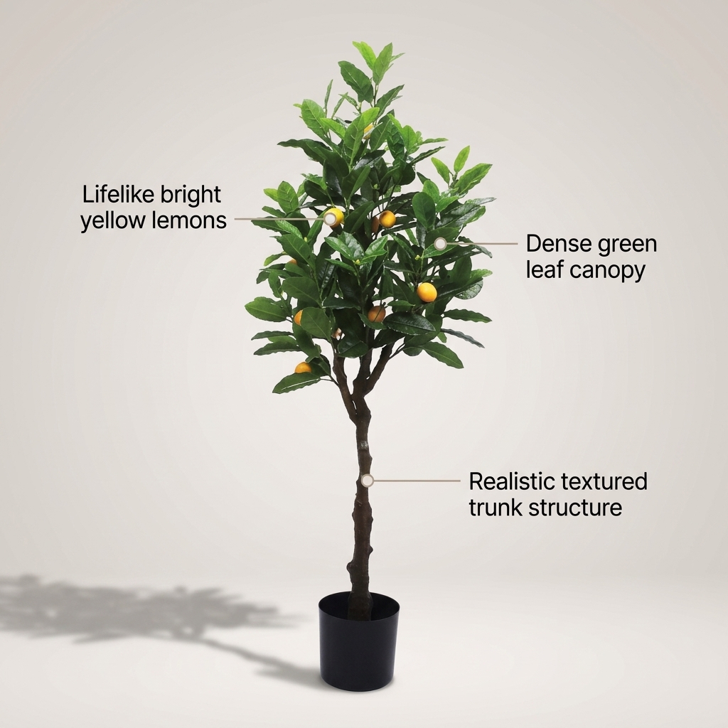 Artificial Lemon Tree with Fruit 150cm detail 5