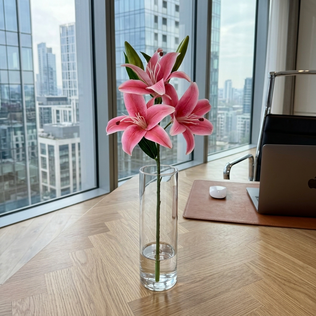 Premium Artificial Lily Stem 68cm detail 4