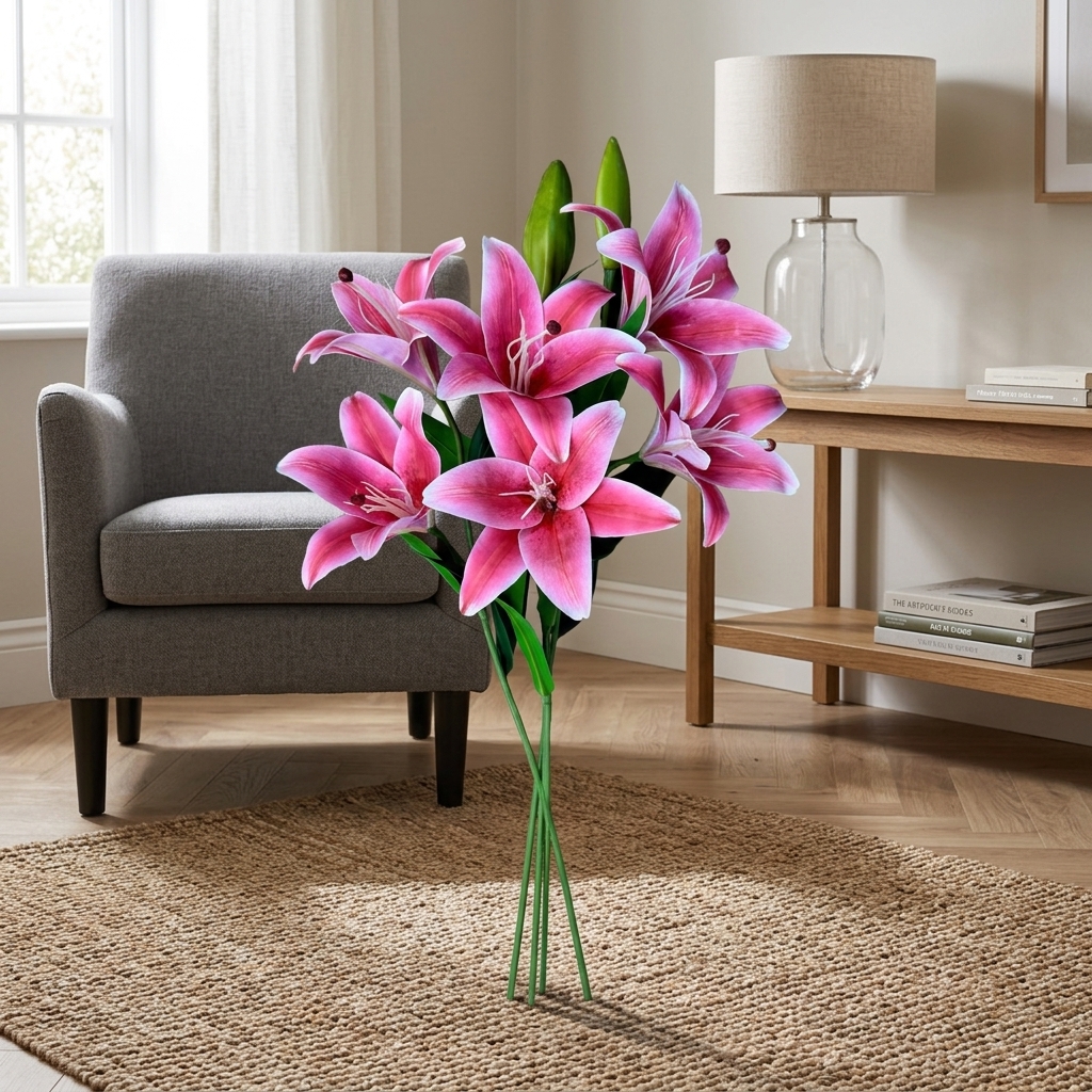 Artificial Lily Stem 95cm detail 2