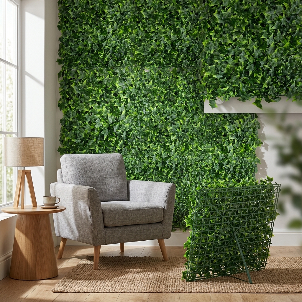 Eucalyptus Style Artificial Wall Mat 40x60cm detail 2