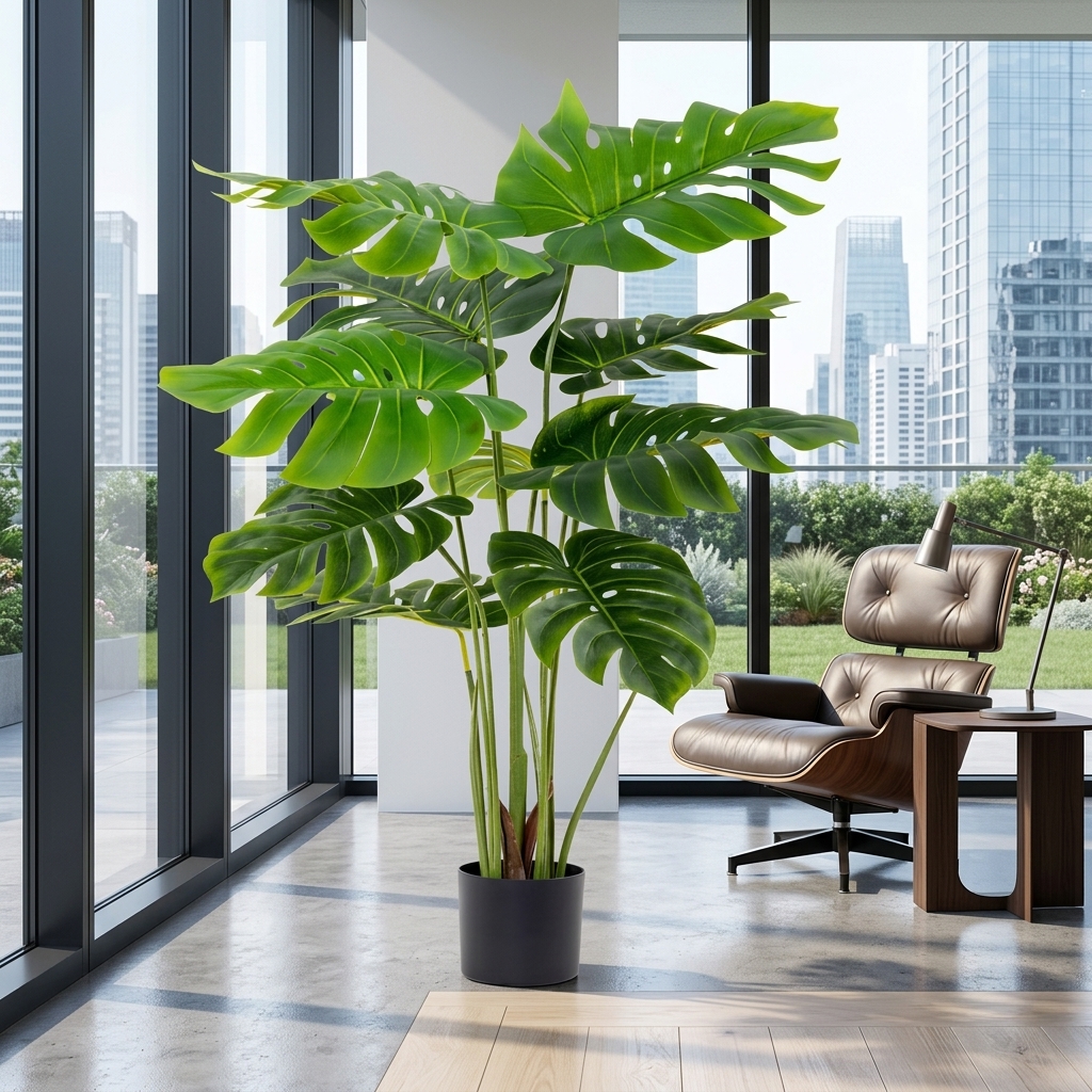Artificial Monstera Deliciosa Plant 120cm detail 4