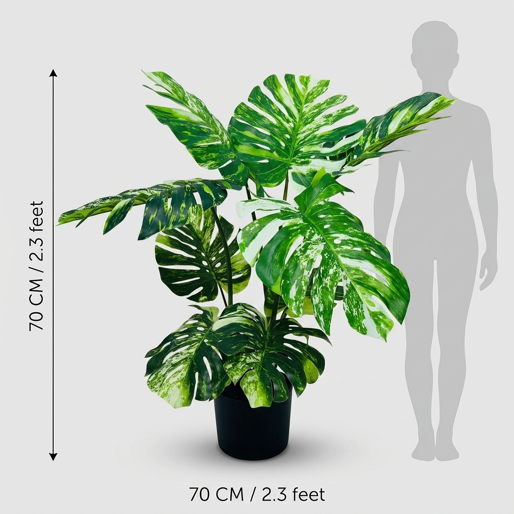 Artificial Monstera Plant 75cm detail 3