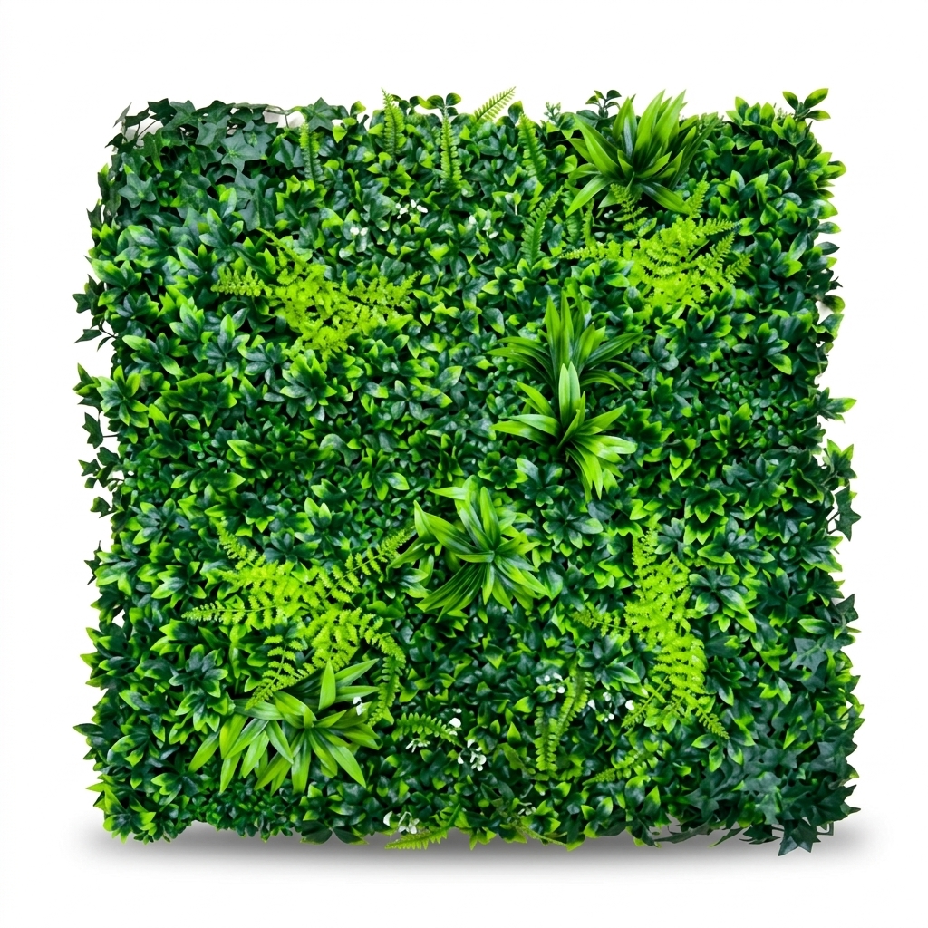 Lush Green Artificial Wall Mat 1m x 1m