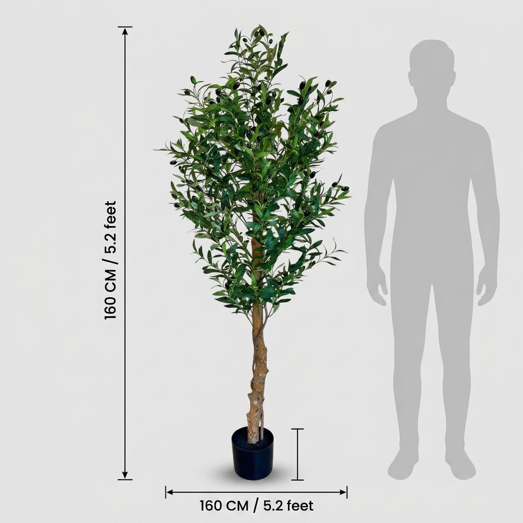 Artificial Olive Tree Slim 160cm detail 3