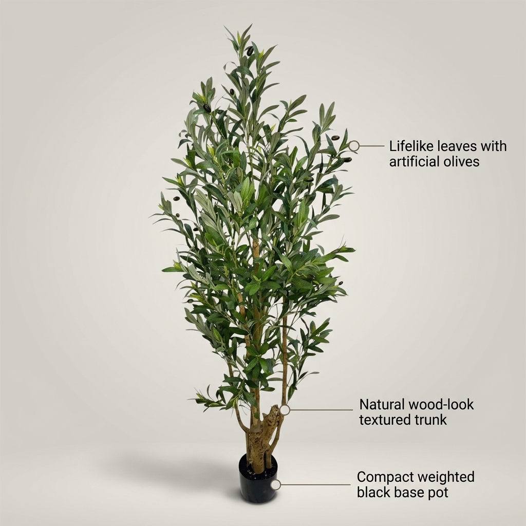 Deluxe Artificial Olive Tree 150cm detail 5