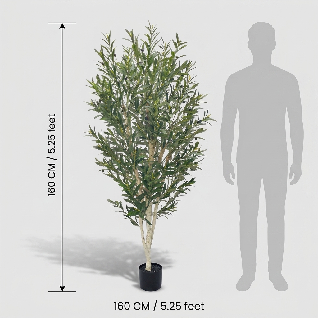 Artificial Olive Tree 160cm - Natural Trunk detail 3